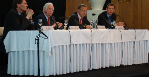 v.l.n.r. Kalff, Biedenkopf, Brinkhorst, Van Engelen