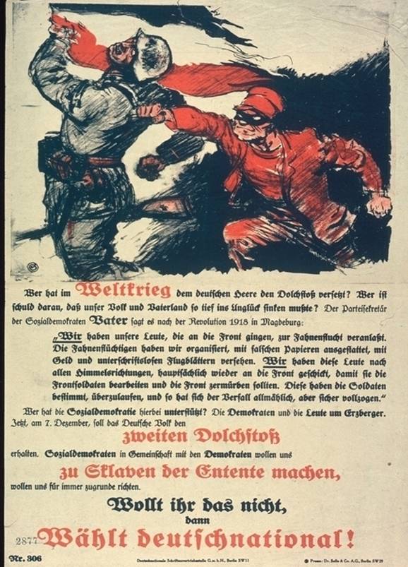 Duitsland verliest: novemberrevoluties en dolkstootlegende