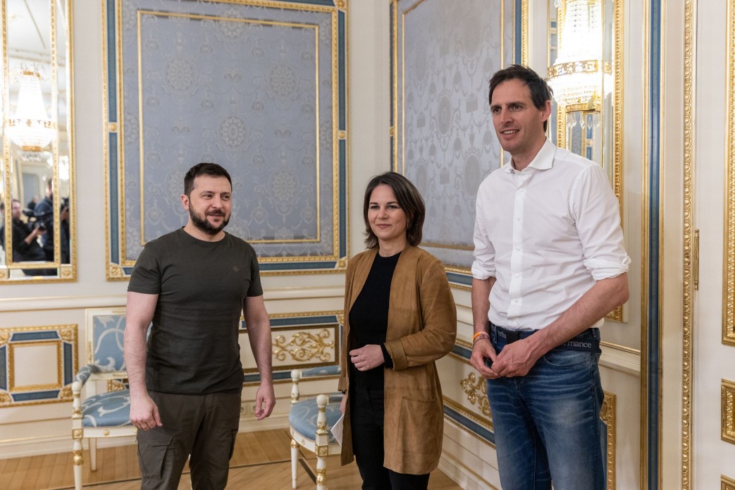 Baerbock met Hoekstra bij president Zelensky in Kiev © www.president.gov.ua
