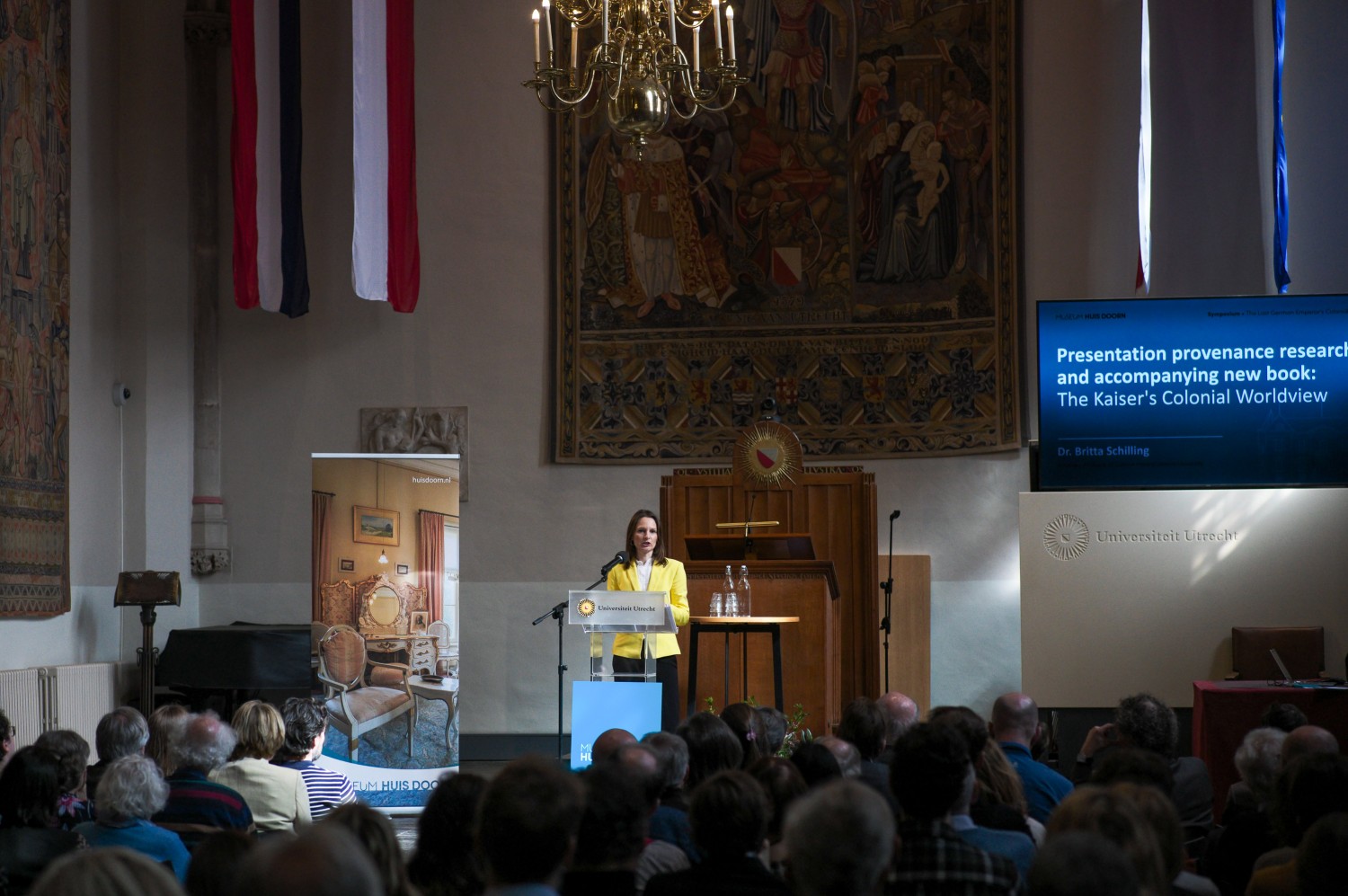Britta Schilling tijdens het symposium afgelopen maart. Foto: Museum Huis Doorn