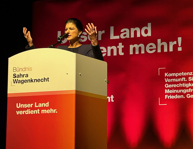 Wagenknecht in Bielefeld. Foto: Kemal Rijken