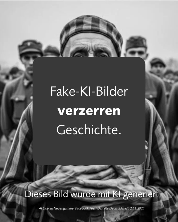 <p><a title="arolsen-archives.org" href="https://arolsen-archives.org/en/news/consistent-action-against-ai-generated-holocaust-distortions-on-social-media-platforms/" target="_blank">AI-gegenereerd beeld</a></p>