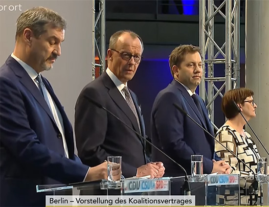 <p>Screenshot persconferentie phoenix.de, 9-4-2025</p>