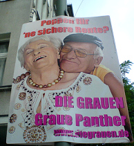 Verkiezingsposter van de Graue Panther in Berlijn (2006). Afbeelding: Christian Watzke, www.flickr.com 